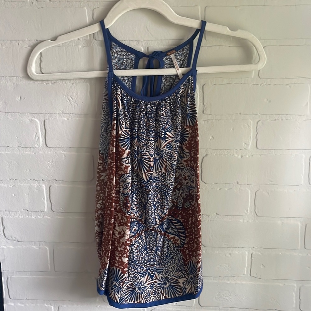 Free People Tank in Navy and Brown: Small